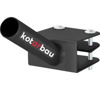 KOTARBAU® Support de drapeau 1-fois pour une hampe de drapeau Montage sur balustrade 170 mm Revêtement par poudre noir Support de mât de drapeau Drapeau Revêtement par poudre Hampe de drapeau