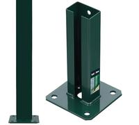 KOTARBAU® Support de poteau 60x40 mm Plaque de cheville avec pied de clôture galvanisé et poudré Manchon à visser et chaussure de poteau pour poteau Support de poteau pour clôture à mailles doubles à