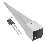 KOTARBAU® Support de Poteau a Enfoncer 121 x 121 mm Longueur 750 mm Pied de Poteau Galvanisé à chaud Ancre a Enfoncer pour Poteau Fixation Poteau Bois Support Poteau Bois à Enfoncer
