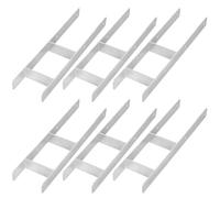 KOTARBAU® Support de Poteau À Sceller, Support Poteau Bois en H 150x600 mm | Lot de 6, Pied de Poteau, Ancre Poteau Bois, Ancrage Poteau, Platine Poteau Bois, Acier Galvanisé, Argent