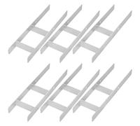KOTARBAU® Support de Poteau À Sceller, Support Poteau Bois en H 160x600 mm | Lot de 6, Pied de Poteau, Ancre Poteau Bois, Ancrage Poteau, Platine Poteau Bois, Acier Galvanisé, Argent