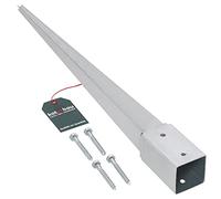 KOTARBAU® Support de Poteau Bois - Acier Galvanisé - 60 cm - Argent - 51 x 51 mm - Support Poteau à Enfoncer - pour Clôture et Pavillon - Résistant à la Corrosion