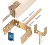 KOTARBAU® Support de Poteau en U 0-160 mm Douille Réglable Base de poteau Pied de poteau Tige 200 mm à Bétonner Galvanisé Or