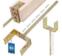 KOTARBAU® Support de Poteau en U 0-160 mm Pied de Poteau Reglable Tige de 385 mm Support Poteau Bois U en Acier Galvanisé À Bétonner Fixation Poteau Bois Pied Poteau Bois Ancrage Poteau