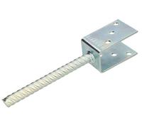 KOTARBAU® Support de poteau en U 51 mm Pied de poteau Ancrage à béton Galvanisé à chaud Largeur 190 mm À sceller dans le béton