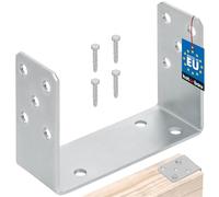 KOTARBAU® Support de poteau en U à visser 160 mm, galvanisé à chaud, la solution parfaite pour assembler différents éléments, argenté