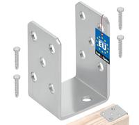KOTARBAU® Support de poteau en U à visser 60 mm, galvanisé à chaud, la solution parfaite pour assembler différents éléments, argenté