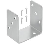 KOTARBAU® Support de poteau en U à visser 90 mm, galvanisé à chaud, la solution parfaite pour assembler différents éléments, argenté