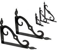 KOTARBAU Support d'étagère 140 x 190 mm 2 pièces en acier Connecteur d'angle Console murale Agrafe Support d'angle Support d'étagère Console de meuble à charge lourde