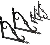 KOTARBAU Support d'étagère 190 x 240 mm 2 pièces en acier Raccord d'angle Console murale Agrafe Support d'angle Support d'étagère Console de meuble à charge lourde