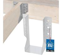 KOTARBAU® Support galvanisé pour poutres 100 mm, Support pour poutres type A, Connecteur de poutres résistant, Supports de poutres en bois, Connecteurs de poteaux, Patte d'ancrage intérieure pour