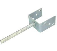 KOTARBAU® Support Poteau à Sceller - Acier Galvanisé - 101 mm - Argent - Pied de Poteau Bois - avec Ancrage Béton - Embase Robuste pour Clôture Jardin Terrasse