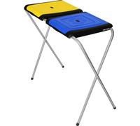 KOTARBAU® Support pour sacs-poubelle Double poubelle 33 x 77 x 85 cm Bleu Support pour sac jaune Métal Support pour sacs-poubelle en plastique Support pour sacs-poubelle Support pour sacs-poubelle