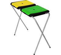 KOTARBAU® Support pour sacs-poubelle Double poubelle 33 x 77 x 85 cm Sacs jaunes verts Support pour sacs-poubelle en plastique Métal Support pour sacs-poubelle Support pour sacs-poubelle Sacs