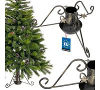 KOTARBAU® Support pour sapin de Noël avec réservoir d'eau ⌀ 80 mm Support pour sapin de Noël noir avec réservoir d'eau Support pour sapin de Noël Support pour sapin de Noël en acier