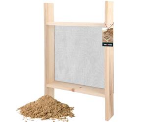 KOTARBAU® Tamis Sable - Tamis Jardinage - 2 x 2 mm - Acier - 80x50 cm - Terre Cailloux - Robuste - de Maçonnerie - avec Cadre en Bois - pour Chantier