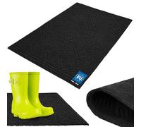 KOTARBAU® Tapis Entree Interieur - Paillasson Exterieur Entrée - Polyester + Caoutchouc - 60 x 90 cm - Gris - Rectangulaire - Tapis D'Entrée Intérieur - Absorbant - Antidérapant