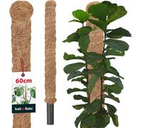 KOTARBAU® Tige de mousse pour Monstera Coco Natural ⌀ 3,2 x 60 cm Tige de plante Aide à la croissance pour plantes Monstera Tige de plante Coco Pole Moss Monstera Aide à la croissance Tige de fleur Mo