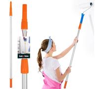 KOTARBAU® Tige Télescopique en métal Aluminium pour Rouleaux de Peinture 100-200 cm | Perche Peinture | Perche Rouleau Peinture | Perche Telescopique Peinture | Manche Telescopique Peinture