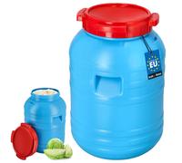 KOTARBAU® Tonneau à choucroute en PVC Tonneau en plastique pour aliments 30l en plastique HDPE Tonneau de pluie pour le jardin Réservoir d'eau de pluie Tonneau pour aliments avec couvercle Tonneau uni