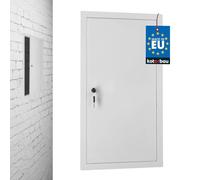 KOTARBAU® Trappe d'inspection 30 x 60 cm - Pour cloison sèche - Avec serrure à clé - Boîte à fusibles encastrée - En acier galvanisé - Plaque de plâtre - Blanc
