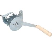KOTARBAU® Treuil pour grille de barbecue pour régler la hauteur de la grille de barbecue Acier galvanisé avec poignée en bois Manivelle pour barbecue