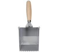 KOTARBAU Truelle à Colle 100-420 mm Poignée en Bois Truelle à béton cellulaire louche à béton cellulaire louche à mortier louche à béton Denture rectangulaire (100 mm) gris