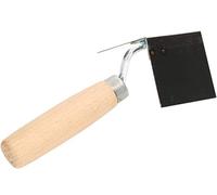 KOTARBAU® Truelle d’Angle intérieur en Acier Inoxydable 70 mm X 60 mm avec Manche en Bois pour La Finition des Angles Intérieurs