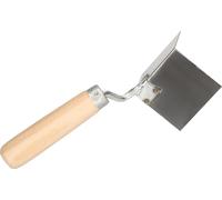 KOTARBAU® Truelle d'angle extérieur en acier inoxydable 65 mm x 60 mm avec manche en bois Truelle d'angle Truelle pour travailler les angles extérieurs des murs