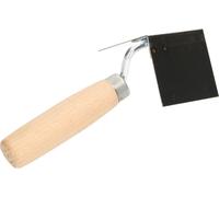 KOTARBAU® Truelle d'angle intérieur en acier inoxydable 70 mm x 60 mm avec manche en bois Truelle d'angle Truelle pour travailler les angles intérieurs des murs