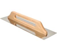 KOTARBAU® Truelle de lissage en acier inoxydable 480 mm avec manche en bois sans denture