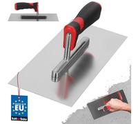 Kotarbau® Truelle de lissage en Acier Inoxydable sans Denture 270 x 128 mm pour Pose de carrelage, Disque de lissage, truelle en Acier Inoxydable avec poignée Souple Indispensable pour Le carrelage