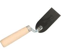 KOTARBAU® Truelle de maçon en inox 100 mm x 60 mm avec manche en bois Truelle de stucateur Truelle à crépi angulaire Spatule de stucateur indispensable pour les travaux de maçonnerie