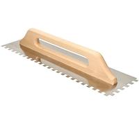 KOTARBAU® Truelle dentelé en acier inoxydable 480 mm Dent 10x10 mm avec manche en bois