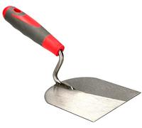 KOTARBAU® Truelle en acier inoxydable - Taille : nom avec poignée en caoutchouc - Pour le traitement de la pâte de maçon - Spatule de stuc (120 mm)