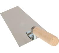 KOTARBAU® Truelle trapézoïdale en acier inoxydable 160 mm x 71 mm Truelle de maçon avec manche en bois Truelle de stucateur Truelle à plâtre Spatule de stucateur indispensable pour les travaux de maço