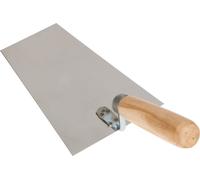 KOTARBAU® Truelle trapézoïdale en acier inoxydable 180 mm x 81 mm Truelle de maçon avec manche en bois Truelle de stucateur Truelle à plâtre Spatule de stucateur indispensable pour les travaux de maço