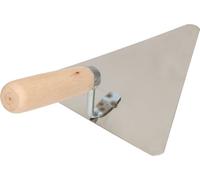 KOTARBAU® Truelle triangulaire en acier inoxydable 180 mm x 148 mm Truelle de maçon avec manche en bois Truelle de stucateur Spatule de stucateur indispensable pour les travaux de maçonnerie