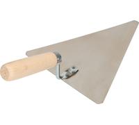 KOTARBAU® Truelle triangulaire en acier inoxydable 200 mm x 170 mm Truelle de maçon avec manche en bois Truelle de stucateur Spatule de stucateur indispensable pour les travaux de maçonnerie
