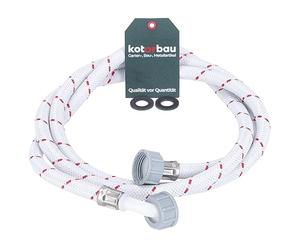 KOTARBAU® Tuyau d'Alimentation Pour Machine à Laver et Lave-Vaisselle - 2 m x 13 mm - Blindé - 3/4" - Coudé / Droit