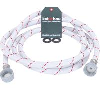 KOTARBAU® Tuyau d'arrivée d'eau pour lave-linge 2,5M x ⌀ 13 mm Tuyau blindé pour lave-vaisselle Tuyau 3/4 pouces courbe/droit Pièces détachées lave-vaisselle Tuyau d'arrivée d'eau avec joint d'étanché