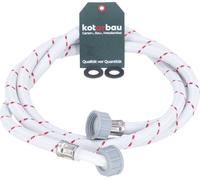 KOTARBAU® Tuyau d'arrivée d'eau pour lave-linge 2M x ⌀ 13 mm Tuyau blindé pour lave-vaisselle Tuyau 3/4 pouces coudé/droit Pièces détachées lave-vaisselle Tuyau d'arrivée d'eau avec joint d'étanchéité