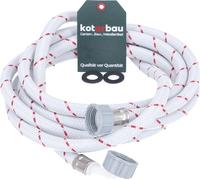 KOTARBAU® Tuyau d'alimentation pour machine à laver - 3 m x diamètre 13 mm - Tuyau blindé - Tuyau d'alimentation pour lave-vaisselle - Tuyau d'alimentation avec joint - Tuyau d'alimentation en eau de