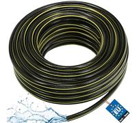 KOTARBAU® Tuyau d'arrosage professionnel, 1/2", 50 m, renforcé, noir et jaune, pour arroser les plantes, 4 couches