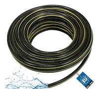 KOTARBAU® Tuyau d'arrosage professionnel, 4 couches, renforcé, noir et jaune, pour arroser les plantes, diamètre intérieur : 12 mm, longueur : 20 m