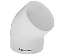 KOTARBAU® Tuyau d'évacuation coudé à 45° en plastique blanc Ø 100 mm