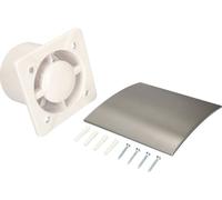 KOTARBAU® Ventilateur mural Ø 100 mm Boîtier Silent + capot Kit Inox Système d'extraction