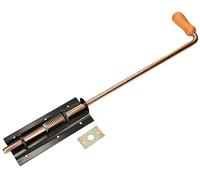 KOTARBAU® Verrou à ressort - Largeur : 550/13 mm - Noir - Pour portail de garage - Avec poignée en bois