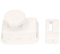 KOTARBAU® Verrou coulissant blanc/marron - Verrou de porte - Verrou de porte - Verrou antivol (blanc)