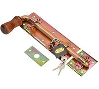 KOTARBAU® Verrou de Portail 280 mm Gauche avec Cadenas Loquet de Porte à Boulon Coulissant Galvanisé Doré Qualité Supérieure